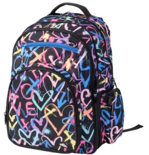Spencil Hearts & Crosses Big Kids School Backpack