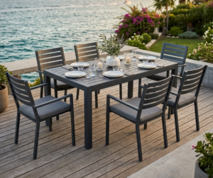 Matzo Gunmetal Table 1600X900X750H +6 Mayfair Chai