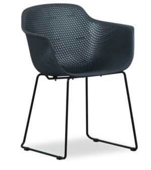 Lilac Gunmetal Outdoor Chair 590X540X800H