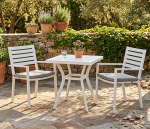 Daffodil White Chat Set + 2 Mayfair Chairs
