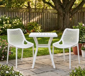 Daffodil White Chat Set + 2 Nikita Chairs