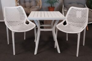 Daffodil White Chat Set + 2 Nikita Chairs