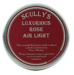 Scullys Luxurious Rose Air Light Candle 100Gm Tin