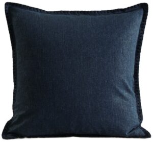 Stitch Navy Linen Cotton Cushion 50X50Cm