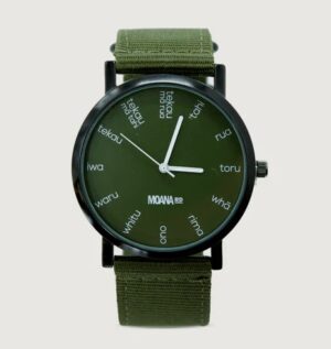 Moana Rd Te Reo Maori Olive Analogue Watch