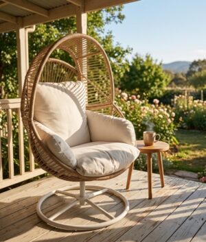 Samara Swivel Natural Outdoor Chair 860X920X1460H
