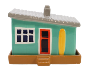 Classic Kiwi Bach Ceramic Butter Dish