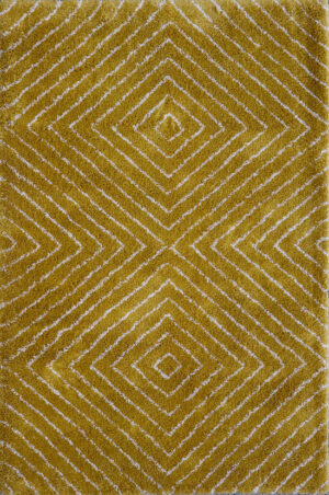 Nomad Pyramid Ochre/Fawn Chunky Shaggy Rug 1.6X2.3