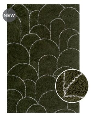 Nomad Turret Olive Chunky Shaggy Rug 1.6X2.3M