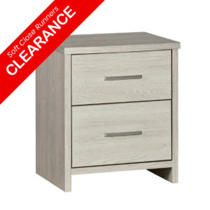 Atlas 2Dr Bedside Cabinet Blonde 480X396X555H