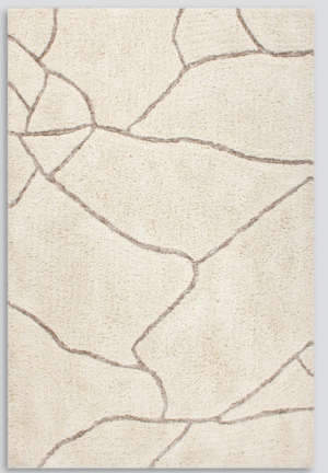 Aria Ivory Shaggy Carved Floor Rug 1.6X2.3M