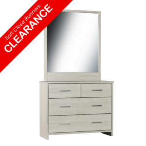 Atlas 4Dr Dresser W/Mirror Blonde 1000X396X1818H