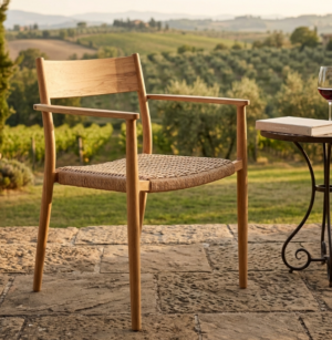 Lima Outdoor Dining Chair Woodlook Aluminium 4Only