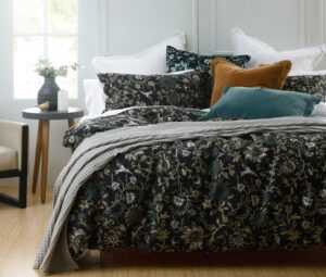 Ivy Ebony King Duvet Cover Set