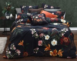 Isola Black King Duvet Cover Set