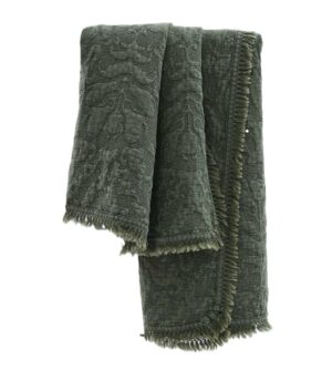 Mayen Olive Washed Cotton Throw 150X200Cm