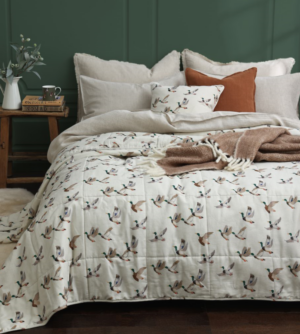 Mallard Quilted Linen Cotton Quilt 240X220