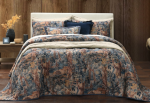 Kashan Quilted Linen Cotton Queen Bedspread Set
