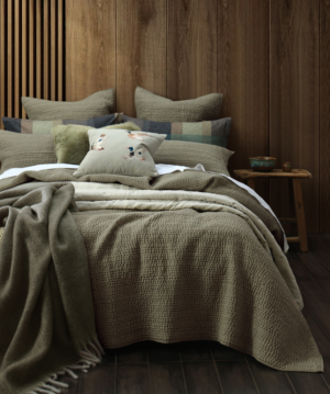 Loom Sage Cotton Voile Large Coverlet 265X240