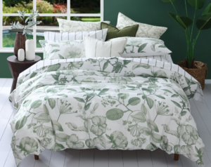 Botanical Leaf 250Tc Cotton Percale King Duvet Set