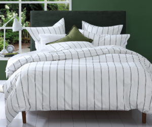 Cape Stripe Leaf 250Tc Cotton Percale King Duvet