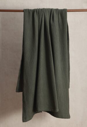 Ansel Ivy Cotton Waffle Throw 150X200