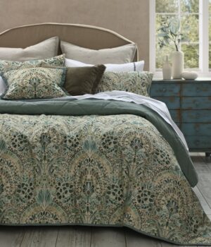 Andora Quilted Linen Cotton King Bedspread