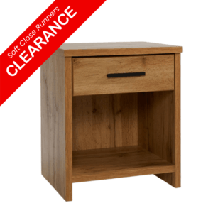 Nova 1Dr Bedside Cabinet Natural Wood 480X396X555H