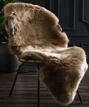 Taupe Nz Sheepskin Double 60X170Cm 100% Nz Wool