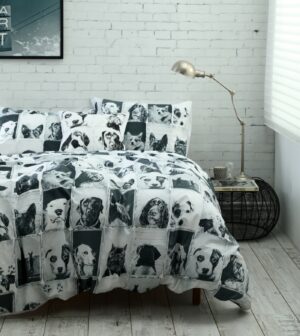 Canine 300 Thread Ct King Single Duvet Cover Set