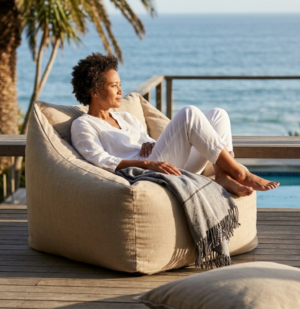 Kalo Outdoor Bean Chair Natural Takes 250Lt Unfill