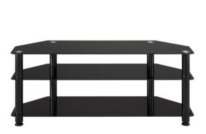 Ace Black Glass Tv Cabinet 1200X400X510H Flatpack