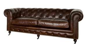 Hampton Court 3 Seater In Vintage Cigar Leather