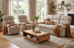 Alto 3 Seater Static +R +R Hampton Wheat Fabric