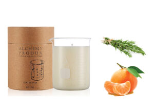 Clear Beaker Candle 330Gm Mandarin & Rosemary