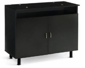 Criterion Apex Credenza Black Glass Top