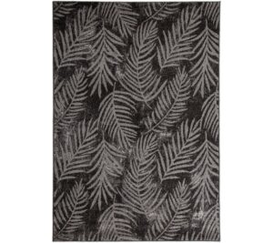 Asana Botanica Black/Lt Gry Short Pile Rug 2.0x3.0M