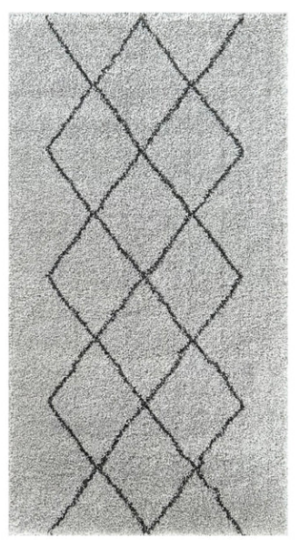 Avery Diamond Grey Mat 0.8X1.5 Small Rug