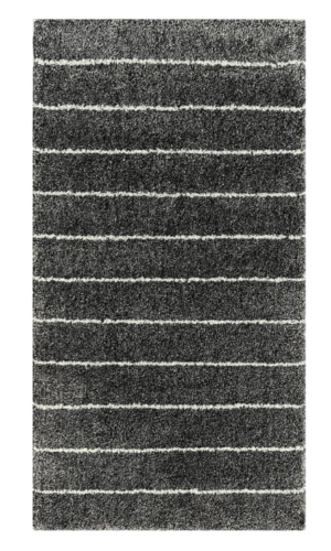 Avery Stripe Charcoal Mat 0.8X1.5 Small Rug