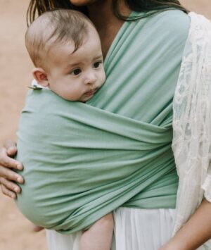 Boba Wrap Sage Green Stretchy Baby Wrap