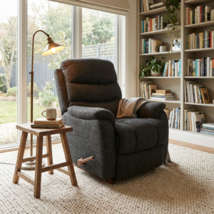 Bartley Lrg La Z Boy Recliner Curious Raven Fabric