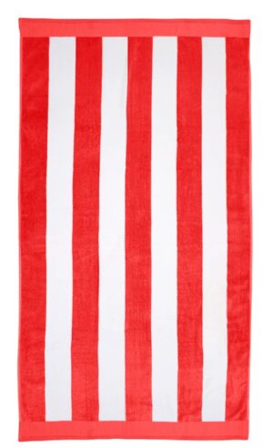 Classic Stripe Beach Towel Poppy 95X175Cm