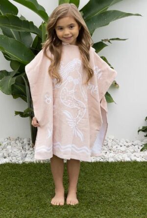 Kids You Me And The Sea Poncho & Bucket 60X120Cm