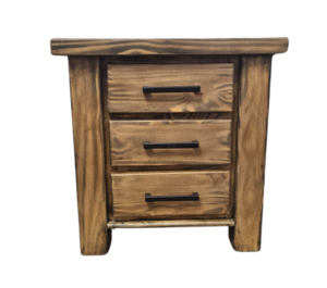 Woodshed 3 Drawer Bedside Cabinet 580X430X610H