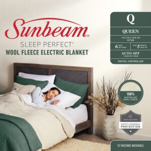 Sleep Perfect Electric Blanket Queen Wool Fleece