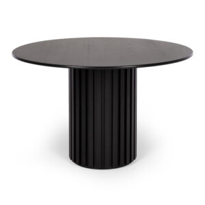 Rho Dining Table 1.2 Round Black Oak