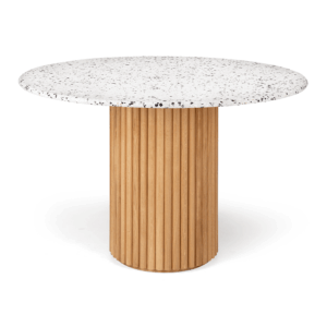 Terrazzo Round Dining Table 1200 Natural Base