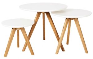 Radius White Nest Of Tables Set Of 3