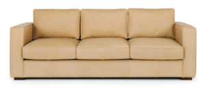 Maury 3 Seater Sofa In Ecru Leather 222X97X81H