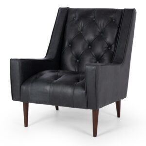Winston Armchair In Charme Black Leather